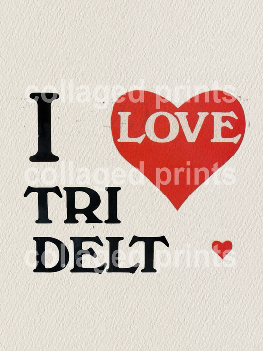 I love Tri Delt Print