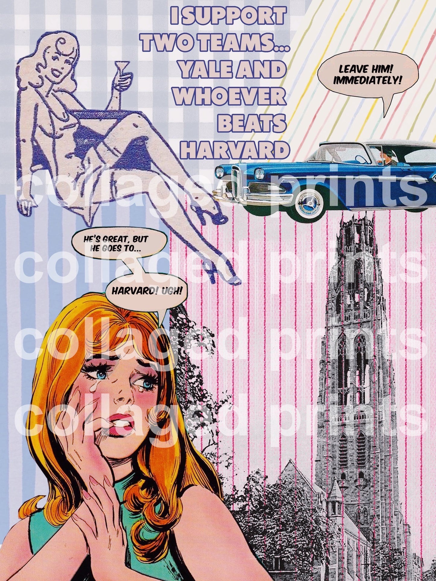 Yale collage print