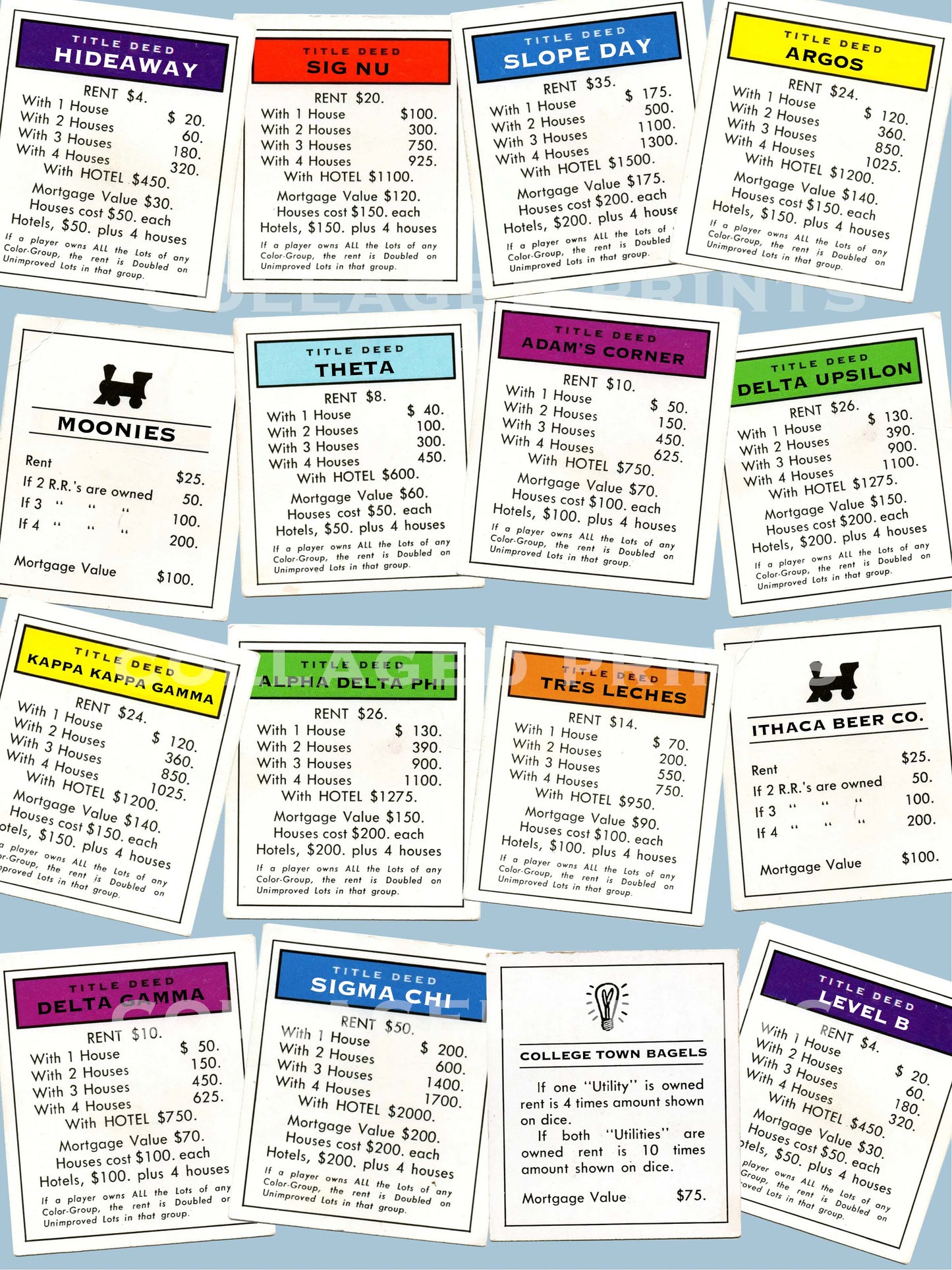 Cornell-opoly print