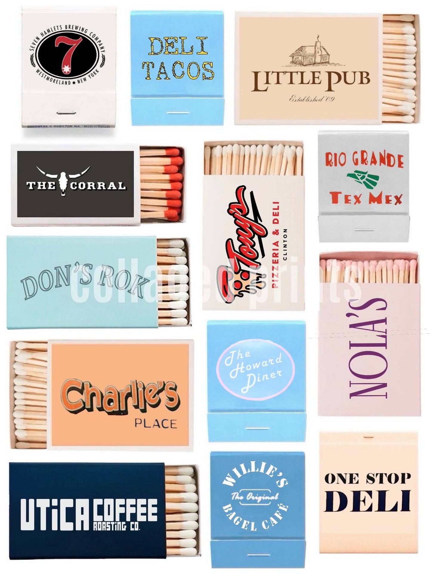 Hamilton College matchbook prints