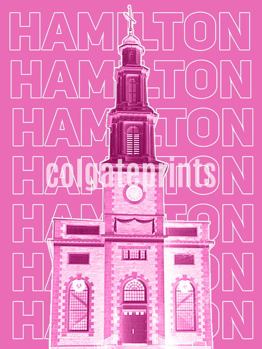 pink hamilton chapel print