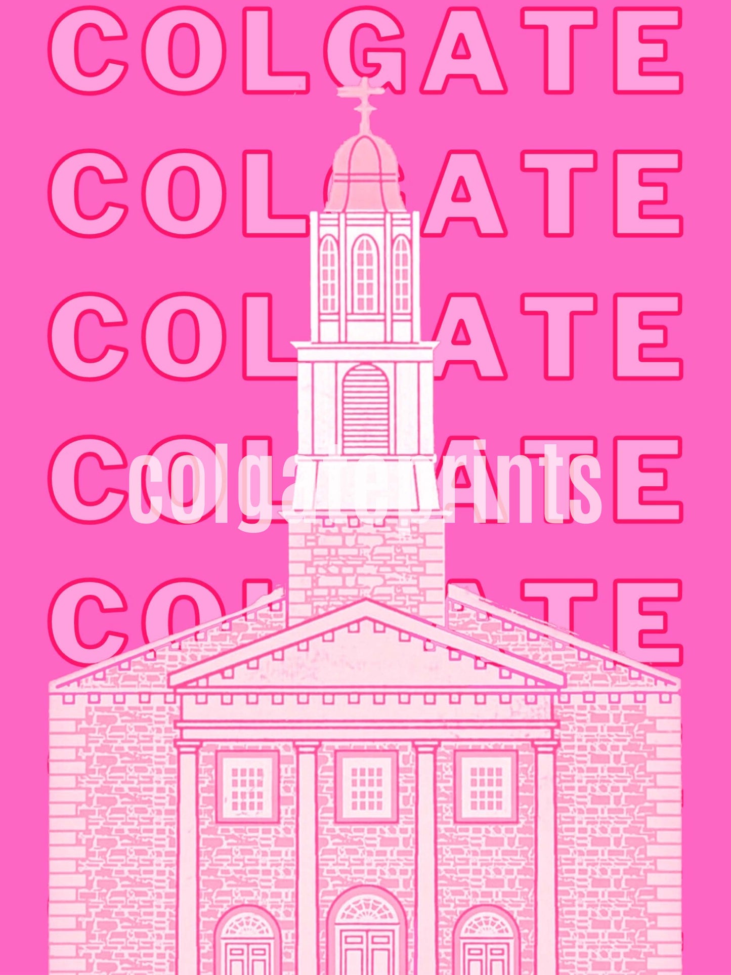 colgate pink chapel print